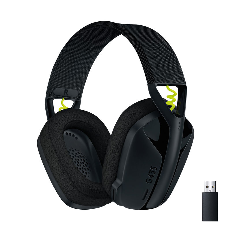 LOGITECH G435 SW - Headset, USB, Stereo, Gaming, G435, schwarz/neongelb, Bild 2