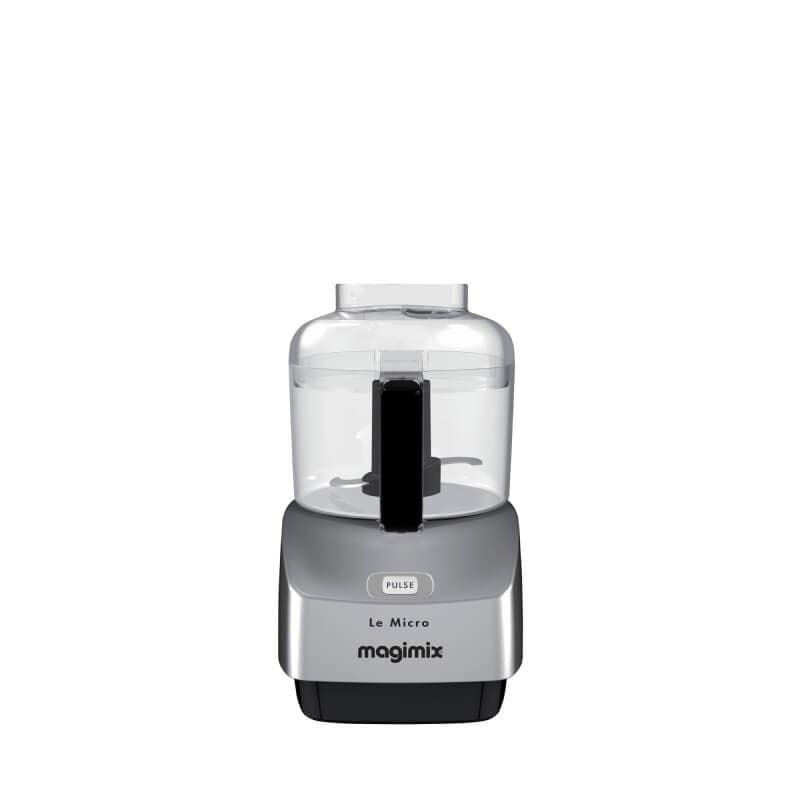 Magimix Le Micro Küchenmaschine Matt Chrome Kompakt-Zerkleinerer mit Edelstahlmesser, Bild 2