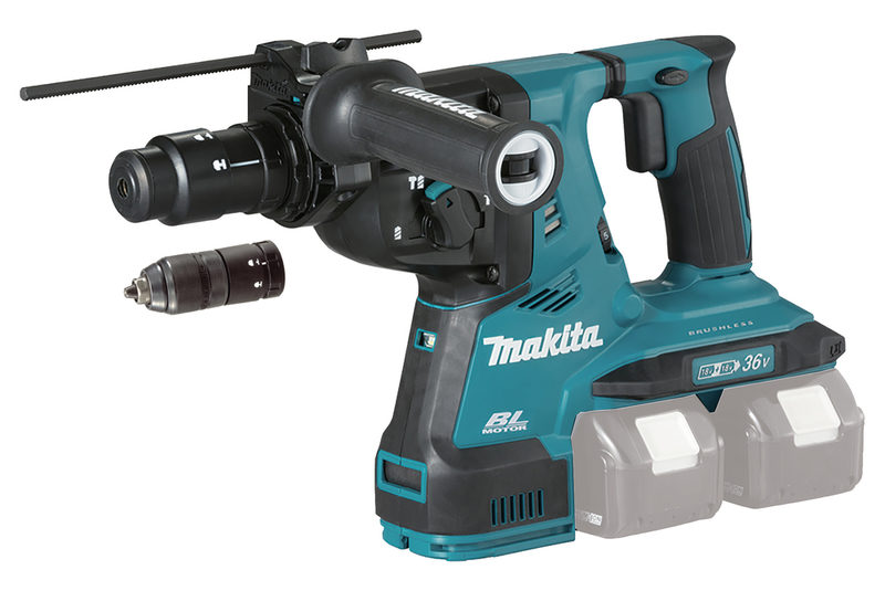 Makita Akku-Bohrhammer f.SDS-PLUS 2x18V o. Akku+Lader DHR283ZJU, Bild 3