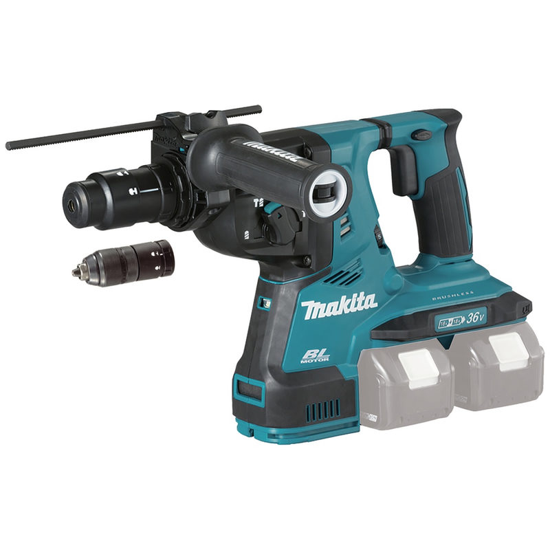 Makita Akku-Bohrhammer f.SDS-PLUS 2x18V o. Akku+Lader DHR283ZJU, Bild 4