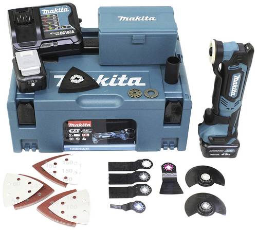 Makita TM30D - Mehrzweckwerkzeug mit Aufsätzen - schnurlos - 93 x 93 x 93 mm - 2 Akkus - 12 V (TM30DSMJX5)