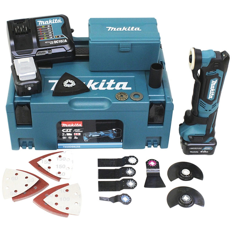 Makita TM30D - Mehrzweckwerkzeug mit Aufsätzen - schnurlos - 93 x 93 x 93 mm - 2 Akkus - 12 V (TM30DSMJX5), Bild 3