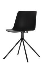 Besucherstuhl DN, 2er-Set, B 440 x T 530 x H 780 mm, Polypropylen & Stahl lackiert, schwarz