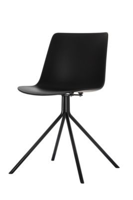Besucherstuhl DN, 2er-Set, B 440 x T 530 x H 780 mm, Polypropylen & Stahl lackiert, schwarz