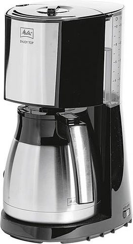 Melitta Enjoy Top Therm Filterkaffeemaschine, schwarz-silber