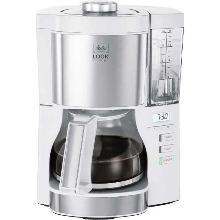 Melitta Look Timer 1025-07 Kaffeemaschine Weiß/Edelstahl 10 Tassen, Bild 2
