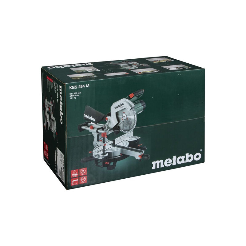 Metabo Kapp- und Gehrungssäge kgs 254 m mit Zugfunktion im Karton, Bild 2