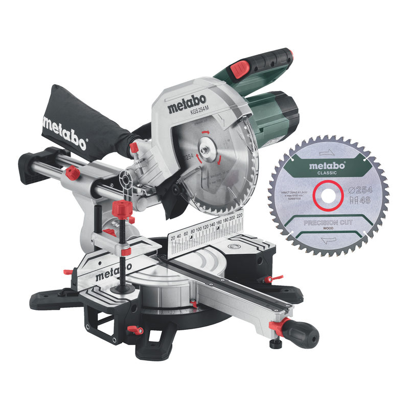 Metabo Kapp- und Gehrungssäge kgs 254 m mit Zugfunktion im Karton, Bild 6