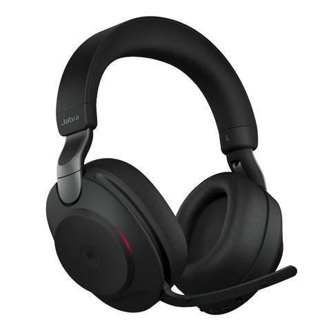 Jabra Evolve2 85 Headset, Stereo, kabellos, schwarz Bluetooth, inkl. Link 380 USB-A, Optimiert für Microsoft
