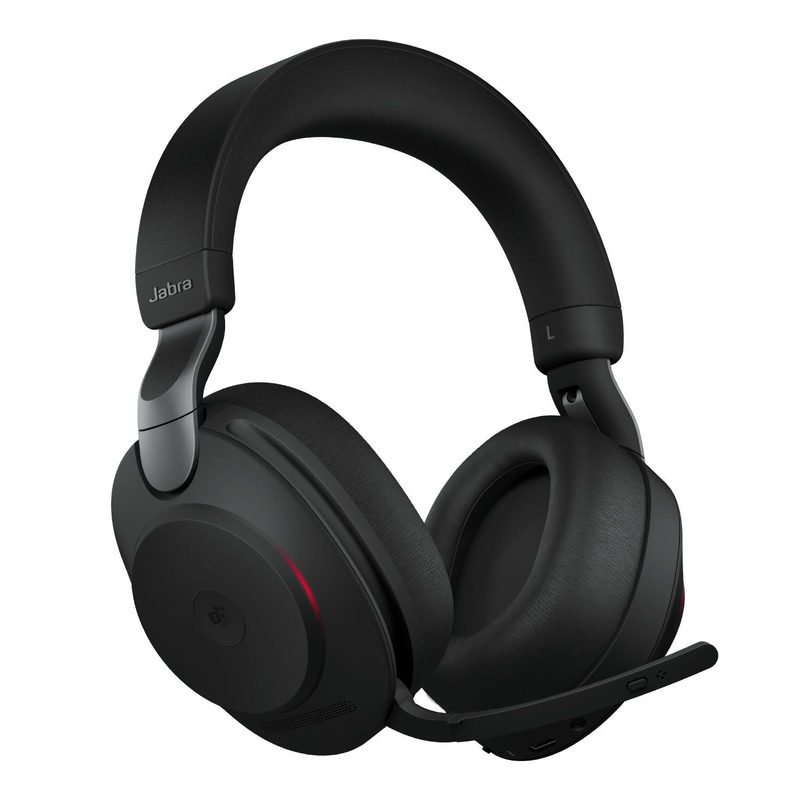Jabra Evolve2 85 Headset, Stereo, kabellos, schwarz Bluetooth, inkl. Link 380 USB-A, Optimiert für Microsoft