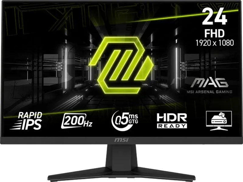 MSI MAG 244F 23.8 Zoll Full HD Rapid IPS Gaming Monitor 200 Hz Gaming Monitor 16:9 DP/HDMI