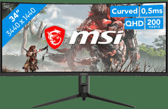 MSI MAG 342CQRFDE E20 34 Zoll UWQHD Rapid VA Curved Gaming Monitor 200 Hz 21:9 DP/HDMI