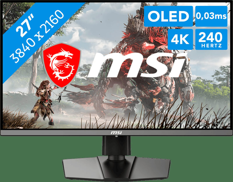 MSI MPG 272URXDE 26.5 Zoll 4K (UHD) QD-OLED Panel 16:9 240 Hz Gaming Monitor