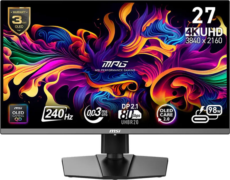 MSI MPG 272URXDE 26.5 Zoll 4K (UHD) QD-OLED Panel 16:9 240 Hz Gaming Monitor, Bild 4