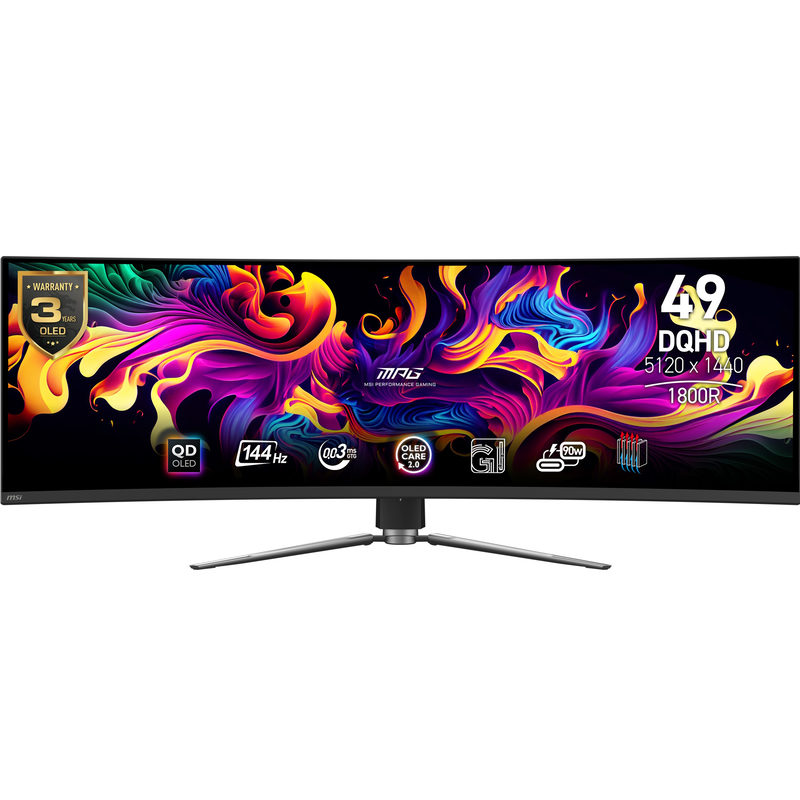 MSI MPG 491CQPDE QD-OLED 49 Zoll DQHD QD-OLED Panel 32:9 144 Hz Curved Gaming Monitor, Bild 2
