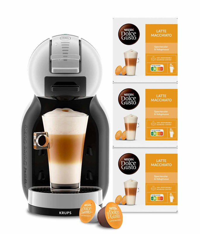 NESCAFÉ Dolce Gusto Kapselmaschine KP123B Mini Me 3 Pakete Nescafé Dolce Gusto Latte Macchiato