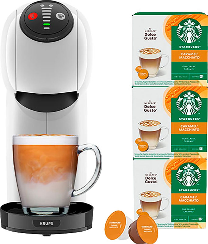 NESCAFÉ Dolce Gusto Kapselmaschine KP2431 Genio S inkl. 3 Pakete Starbucks Caramel Macchiato im Wert von UVP