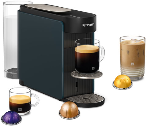 Nespresso Kapselmaschine Vertuo Up schlankes Design, Coffee Creations Modus, Auto-Off, 1,4 l Wassertank