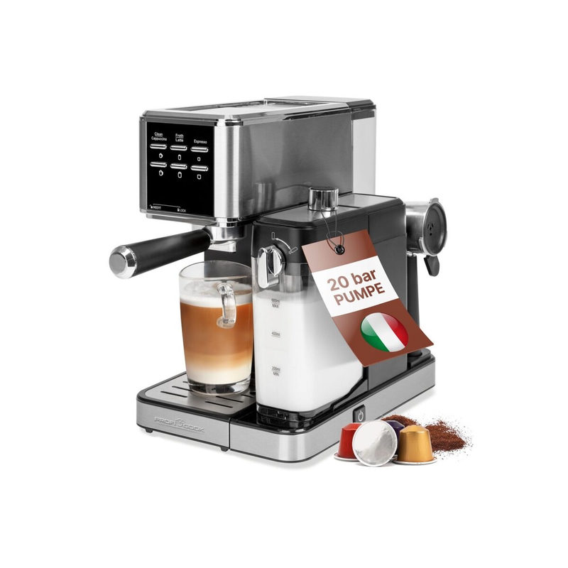 Profi Cook PC-ES-KA 1266 Espressomaschine Edelstahl mit automatischem Milchaufschäumer, Bild 2