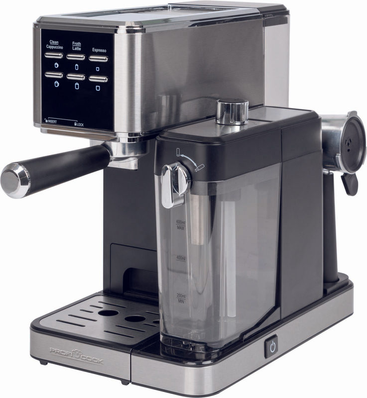 Profi Cook PC-ES-KA 1266 Espressomaschine Edelstahl mit automatischem Milchaufschäumer, Bild 3