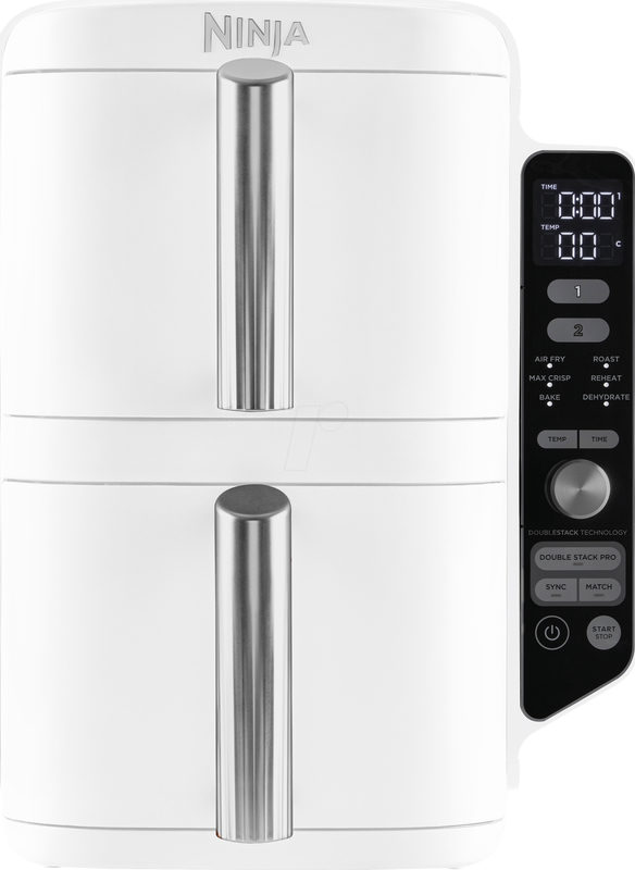 Ninja Double Stack XL 2-Ebenen Heißluftfritteuse 9,5 L - SL400EUWH, Bild 2