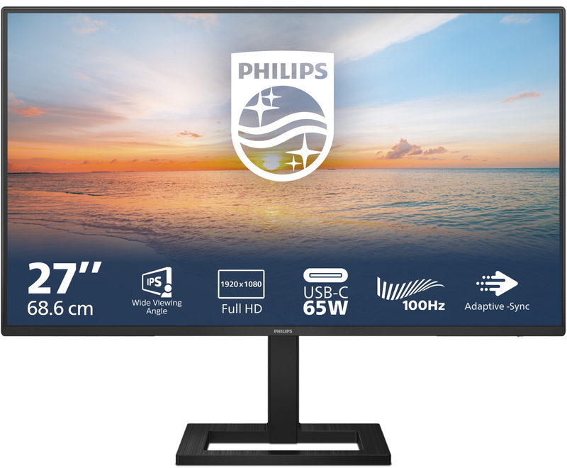 27E1N1300AE/00 69 cm (27) TFT-Monitor mit LED-Technik schwarz, Widescreen Full HD (1920x1080), 1 ms