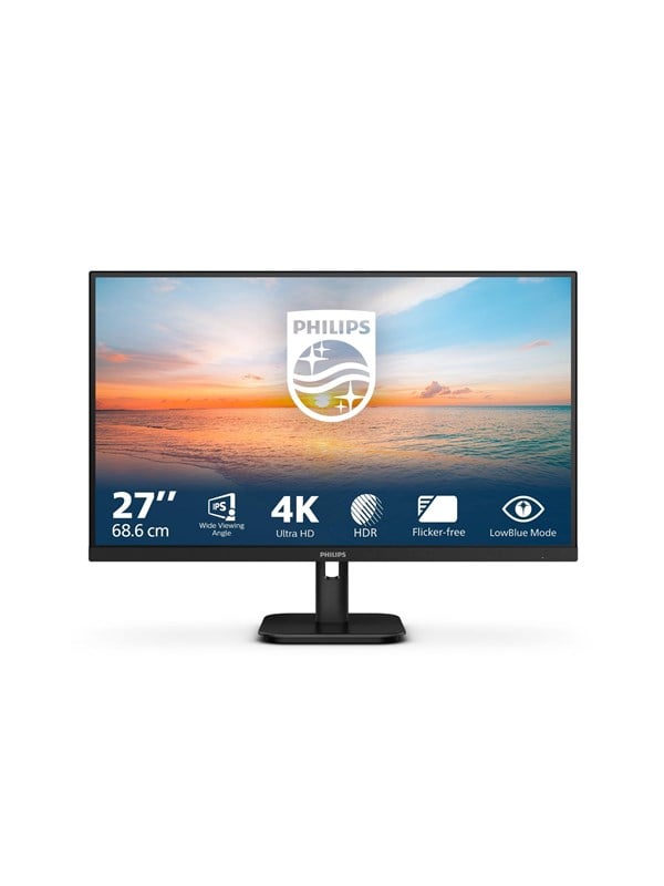 Philips 27E1N1800A 27 Zoll Ultra HD Monitor, Laustprecher, HDR10 (3840x2160, 60 Hz, HDMI 2.0, DisplayPort, Bild 2
