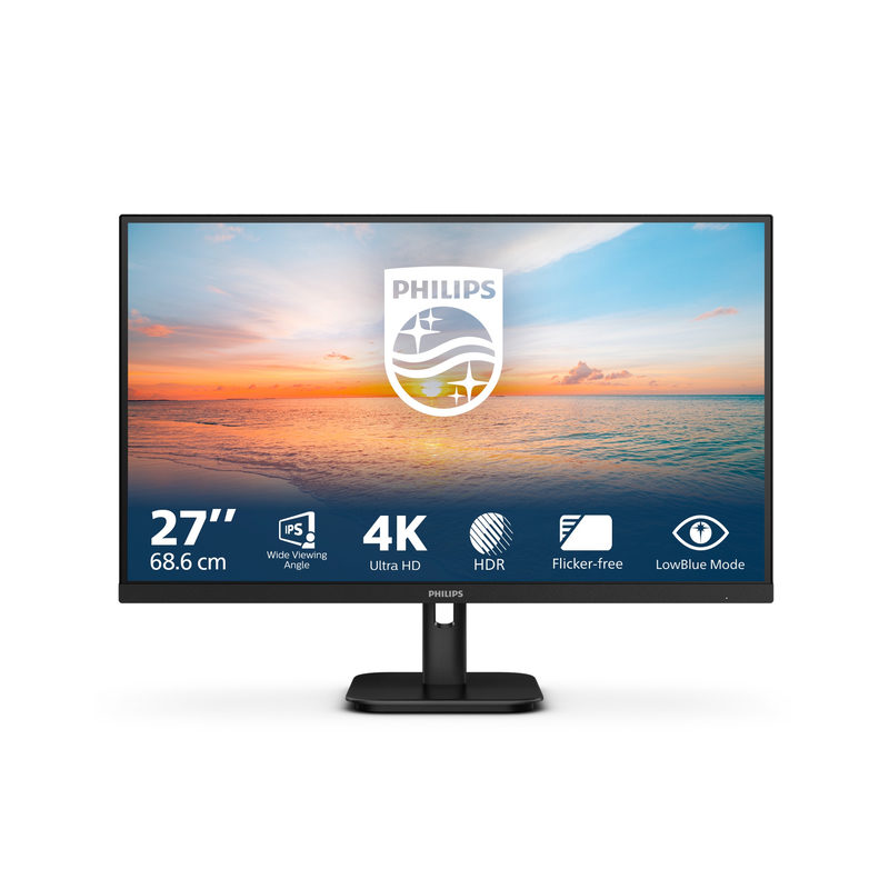 Philips 27E1N1800A 27 Zoll Ultra HD Monitor, Laustprecher, HDR10 (3840x2160, 60 Hz, HDMI 2.0, DisplayPort, Bild 4