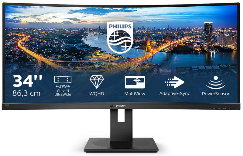 Philips B-Line 345B1C 34 Zoll UWQHD Curved VA LED 21:9 100 Hz Monitor, Bild 3