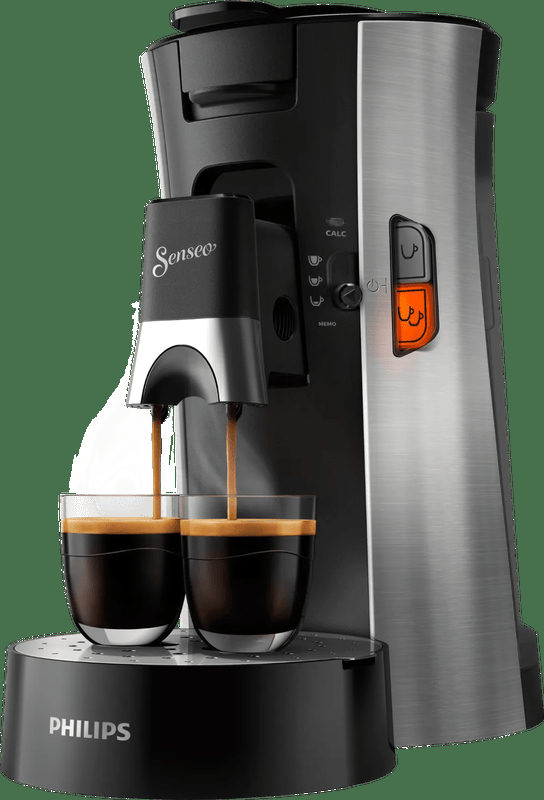 Philips CSA250/10 SENSEO Select Kaffeepadmaschine, schwarz/gebürstetes Metall
