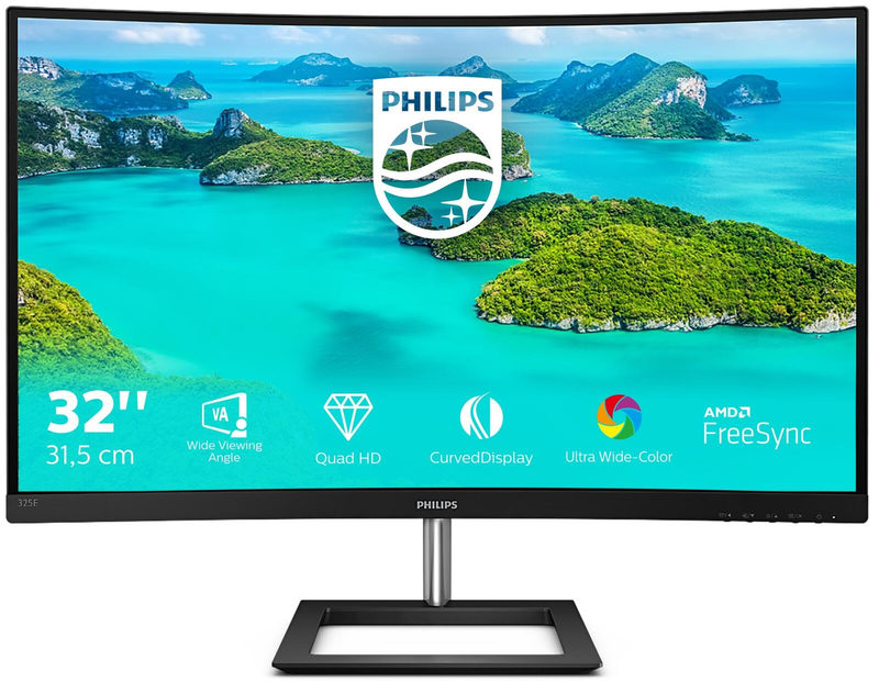 Philips E-Line 325E1C 31.5 Zoll WQHD Curved VA LED 16:9 75 Hz Monitor, Bild 4