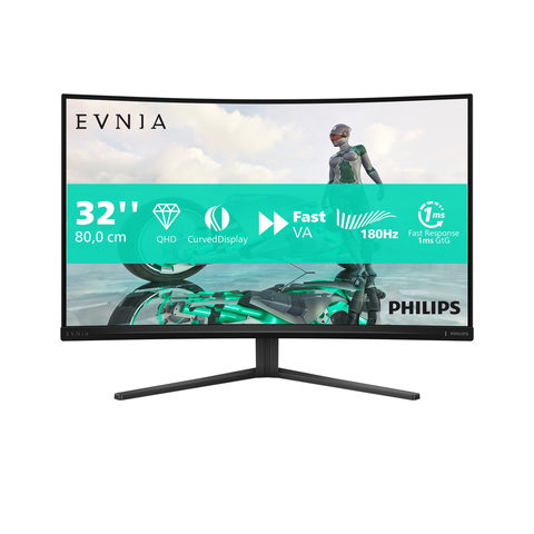Philips Evnia 32M2C3500L 31.5 Zoll WQHD Curved Fast VA LED 16:9 180 Hz Gaming Monitor