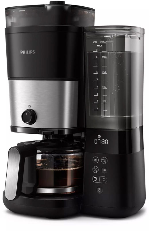 Philips Home HD7900/01 Kaffeemaschine Schwarz, Silber Fassungsvermögen Tassen=10 mit Mahlwerk, Time, Bild 2