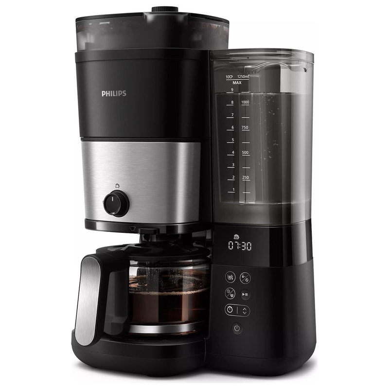 Philips Home HD7900/01 Kaffeemaschine Schwarz, Silber Fassungsvermögen Tassen=10 mit Mahlwerk, Time, Bild 3