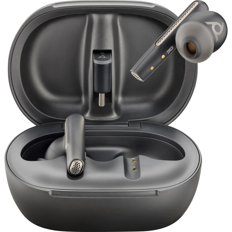 Poly Earbuds Voyager Free 60+ UC, Bluetooth, Noise Cancelling, schwarz, Standard-Etui, Bild 5