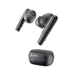 Poly Earbuds Voyager Free 60+ UC, Bluetooth, Noise Cancelling, schwarz, Standard-Etui
