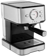 Princess 01.249412.01.001 Kapselmaschine Edelstahl, Schwarz mit Milchaufschäumdüse, mit Druckbrühsystem, mit