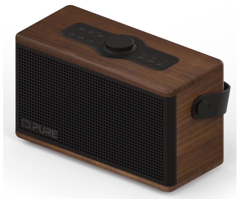 Pure Classic Aura tragbarer Bluetooth-Lautsprecher; Hintergrundlicht; braun/walnuss, Bild 3