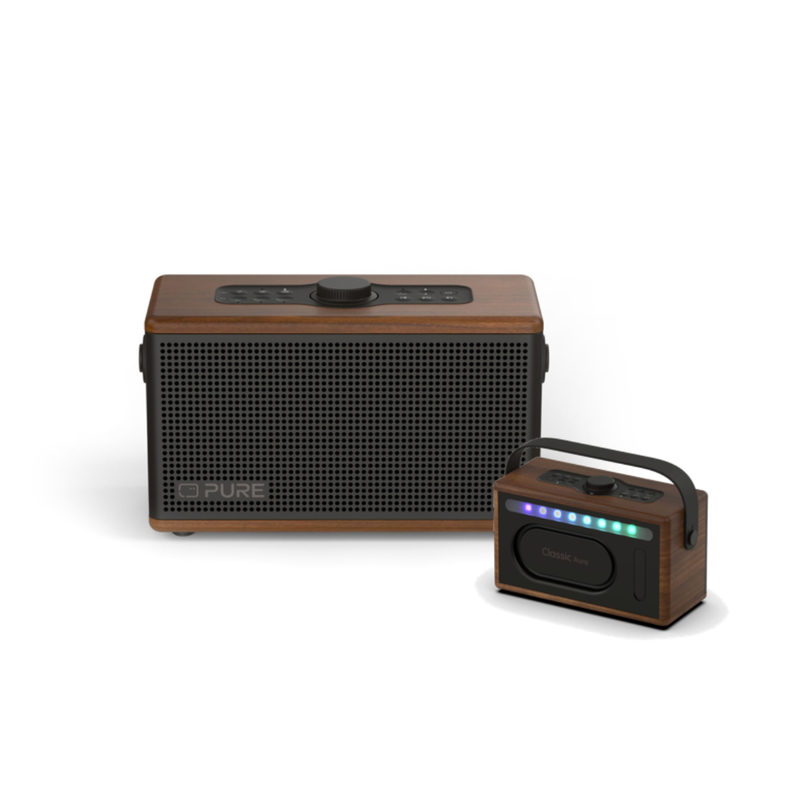 Pure Classic Aura tragbarer Bluetooth-Lautsprecher; Hintergrundlicht; braun/walnuss, Bild 5