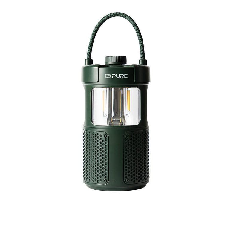 Pure Woodland Glow wasserdichter Outdoor-Lautsprecher mit LED Lampe, grün