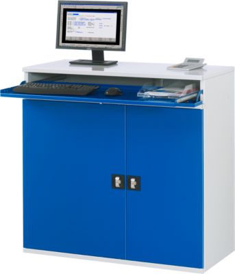 Rau Computerschrank 1100x520x1060mm stationär lichtgrau/enzianblau, Bild 3