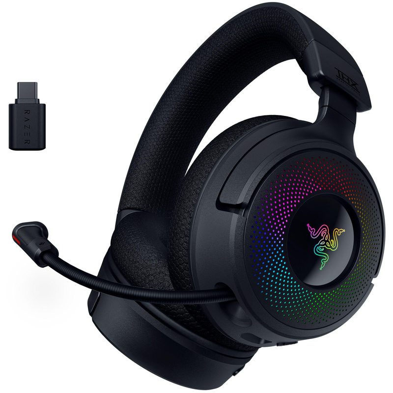 Razer Kraken V4 Gaming Headset kabelgebunden / kabellos (Bluetooth / Funk) Schwarz, Bild 3