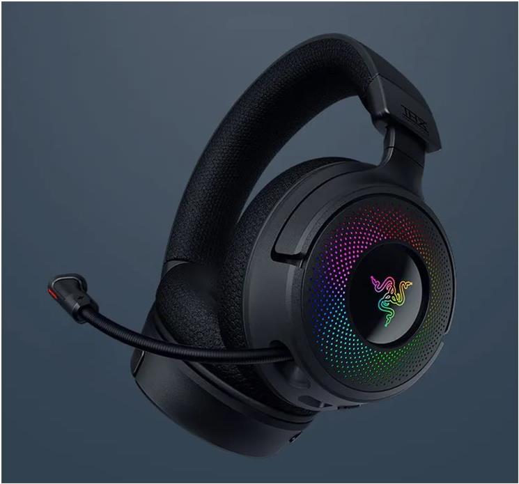 Razer Kraken V4 Gaming Headset kabelgebunden / kabellos (Bluetooth / Funk) Schwarz, Bild 4