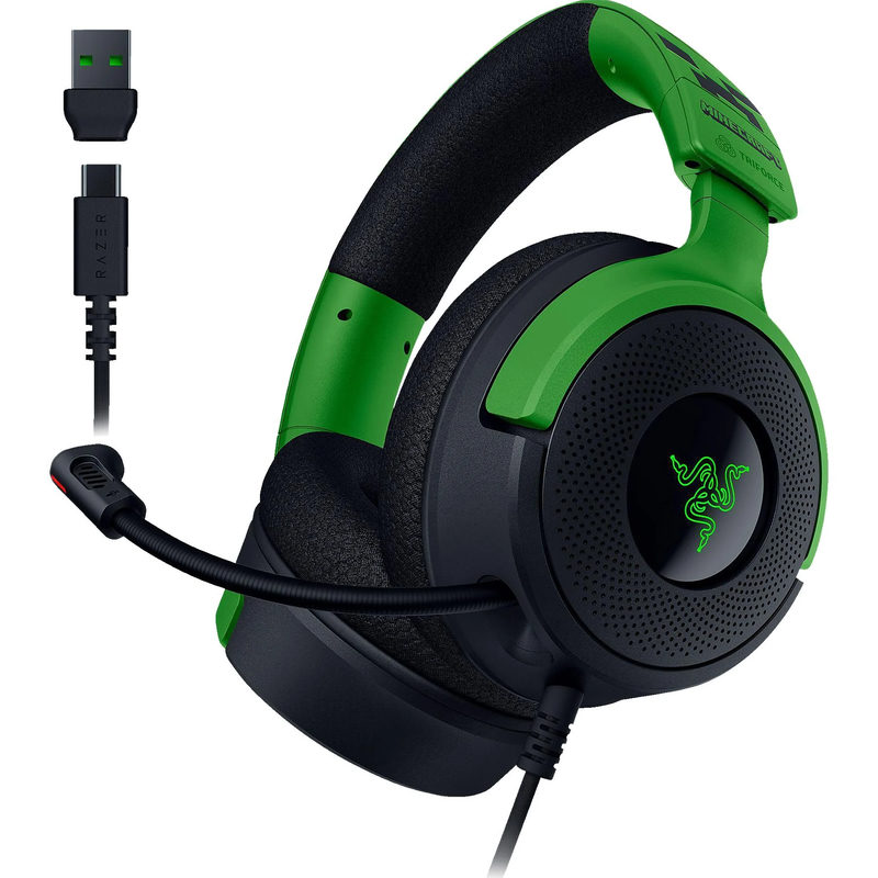 Razer Kraken V4 X Minecraft Edition Gaming Headset kabelgebunden Grün, Bild 2