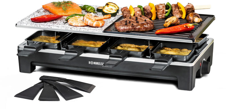 Rommelsbacher RCS 1350 Raclette-Grill Aluminium-Gehäuse 8er Wechselplatten, Bild 3
