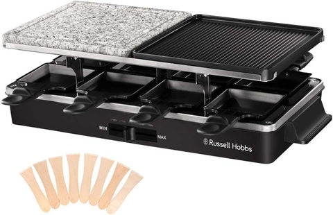 RUSSELL HOBBS Raclette 26280-56 8 Stk. Raclettepfännchen 1.400 W Grill für 8 Personen, Multi-Grill