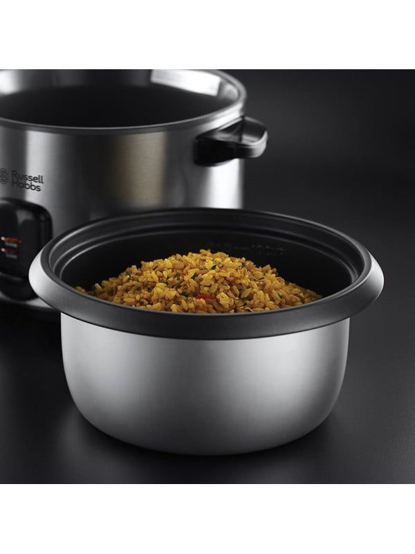Russell Hobbs Reiskocher 19750-56 Edelstahl schwarz Edelstahl B/H/T: ca. 28x32x24,5 cm ca. 1,8 l, Bild 4