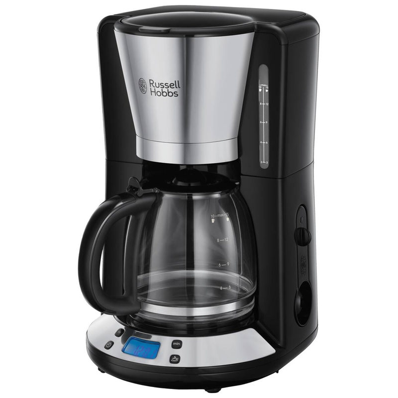 Victory Digitale Glas-Filter-Kaffeemaschine mit Timer edelstahl/schwarz