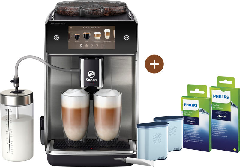 Saeco Kaffeevollautomat GranAroma Deluxe SM6685/00 Pflegeset CA6707/10 im Wert von UVP 49,99€