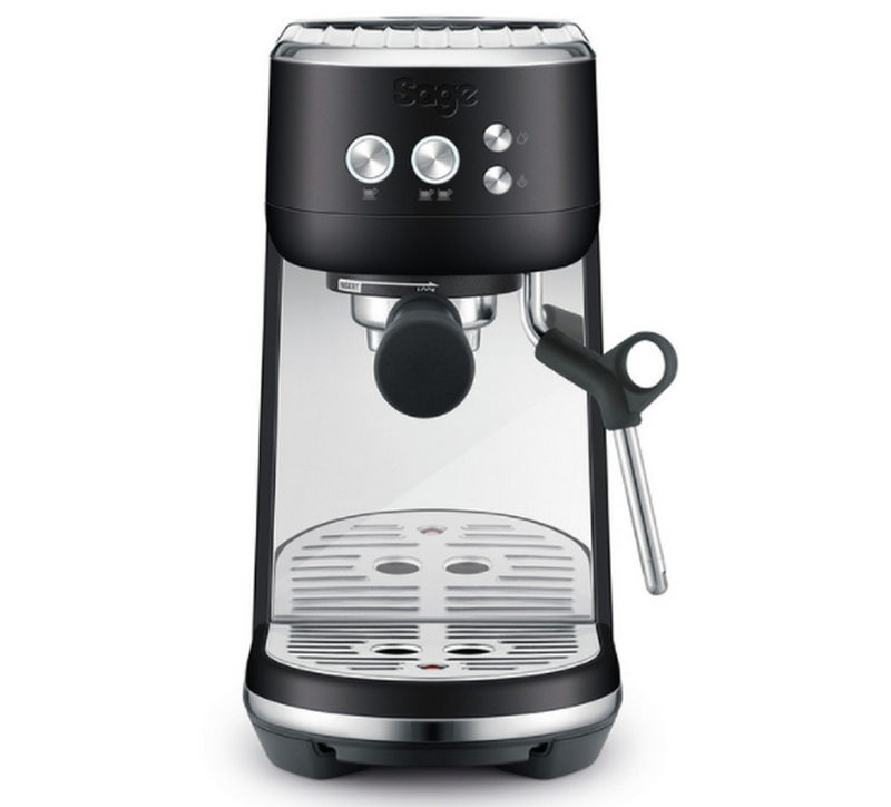 Sage Espresso Maschine the Bambino black Espressomaschine mit Siebträger Schwarz 1600W mit Heißwasserauslass